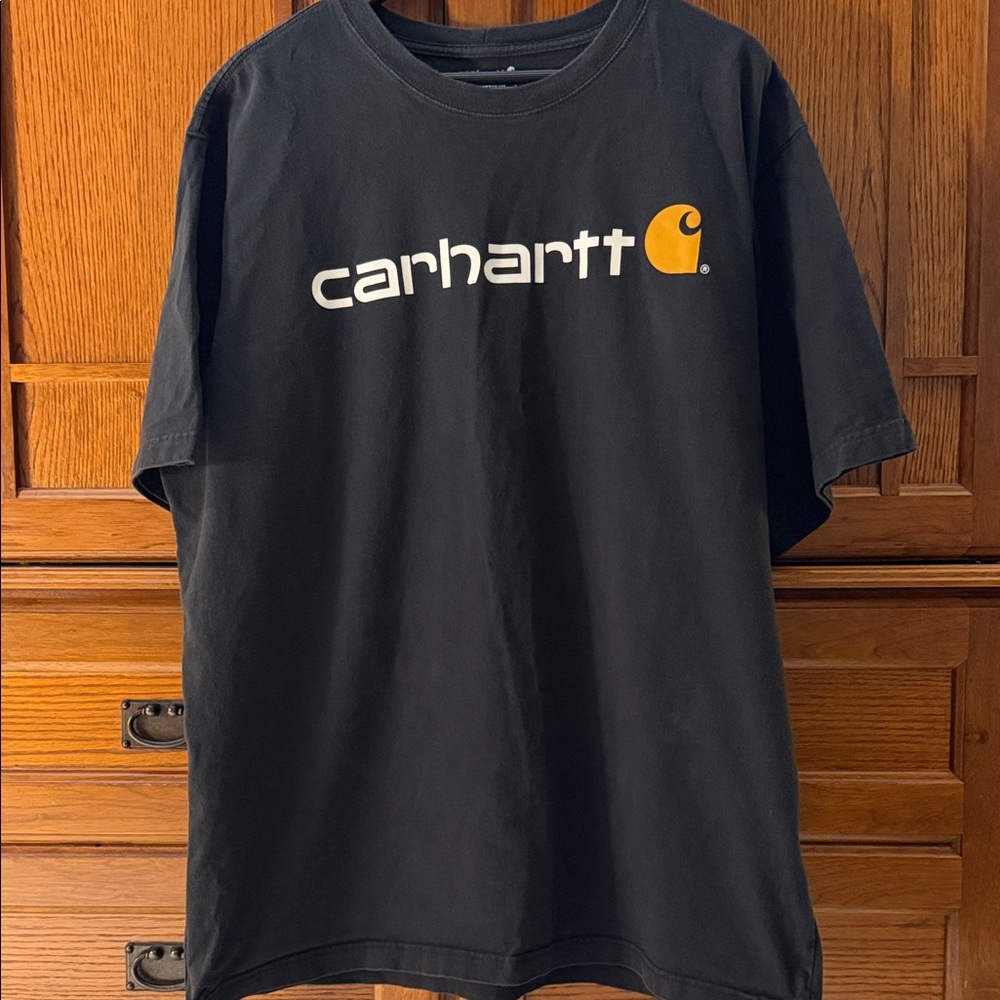 Carhartt Signature Logo Short Sleeve Tee Workwear Streetwear Heavyweight K195